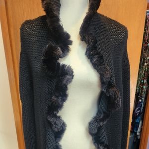 Chicos black long sweater, size 3